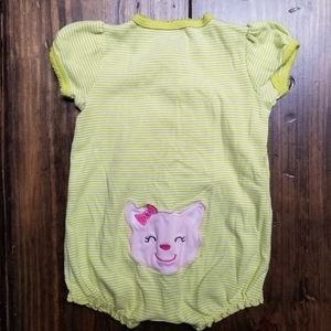 Kitty Romper Onesie Carter's 6 Months Striped